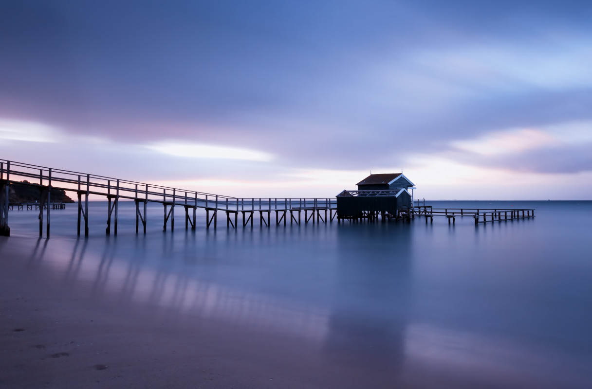 Molo, Beach, Zachód słońca