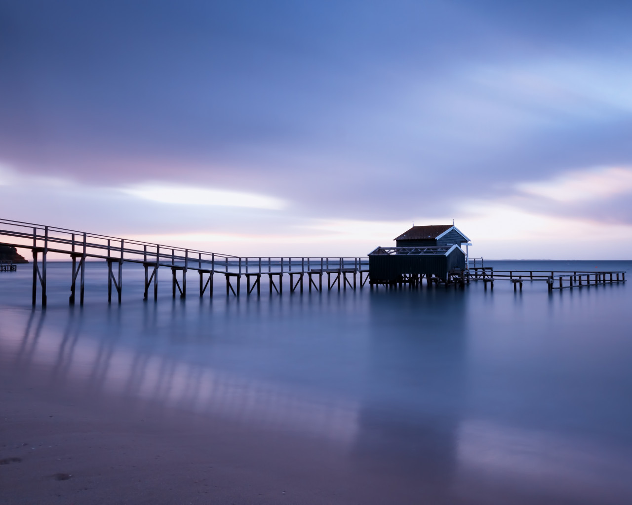 Molo, Beach, Zachód słońca