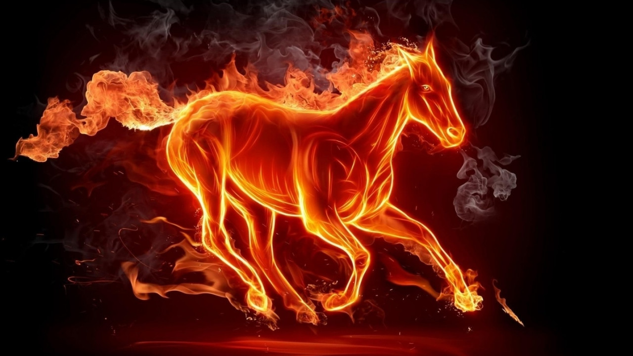 ogień koń
