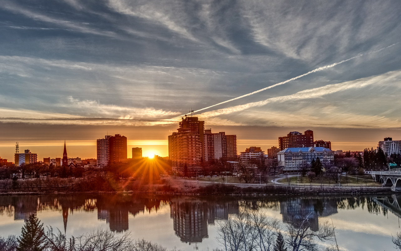 Zachód słońca w Saskatoon