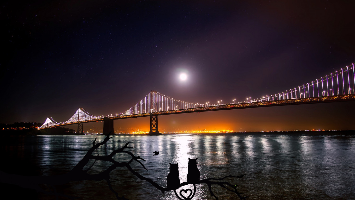 San Francisco i widok na most Golden Gate i niebo