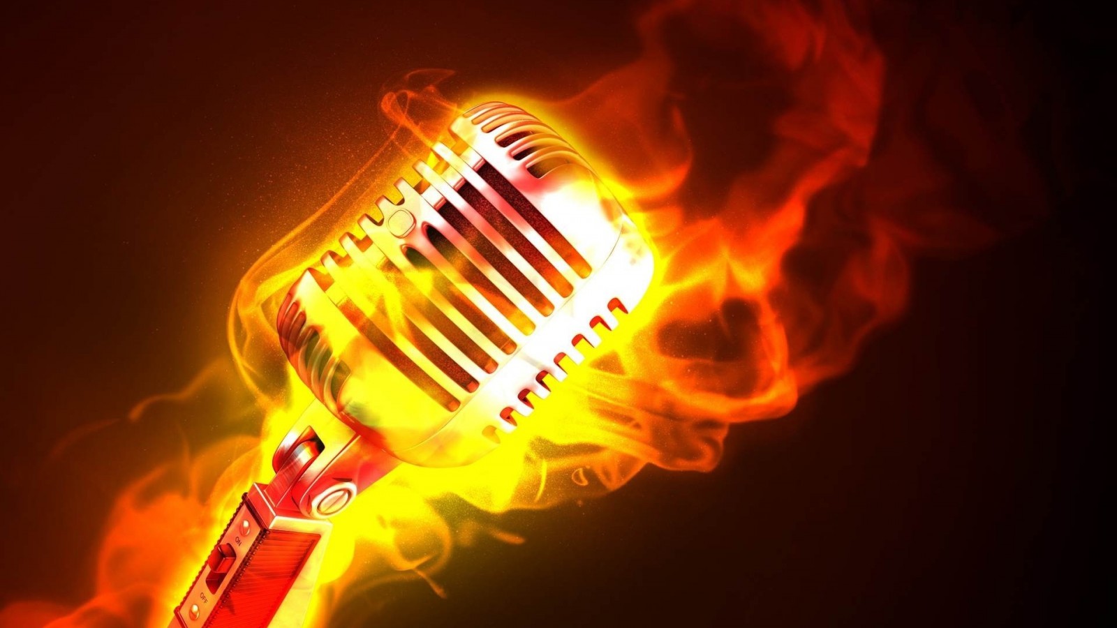 ogień mikrofon