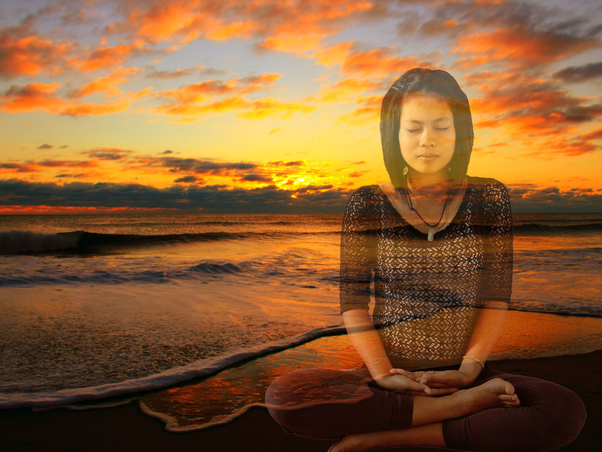 Medytacja na plaży