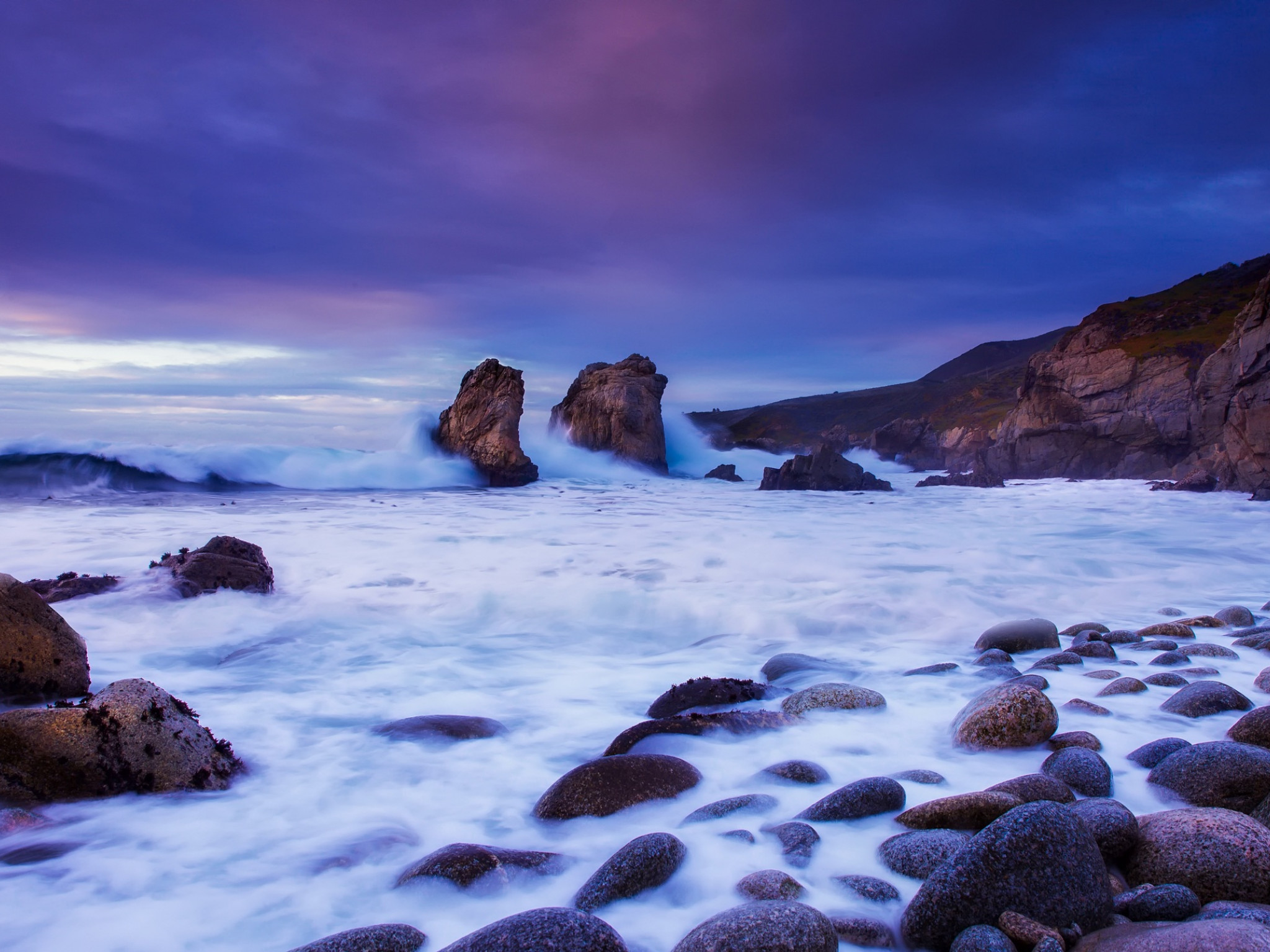 Kalifornia, ocean, skały i plaża