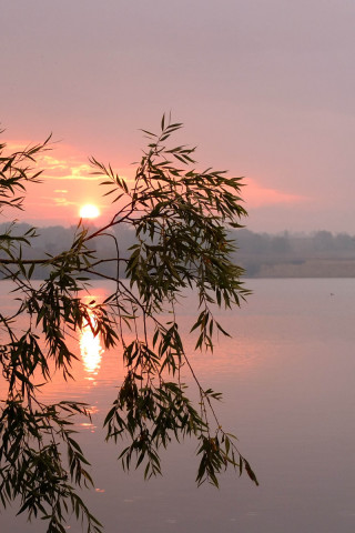 Zachód słońca nad rzeką