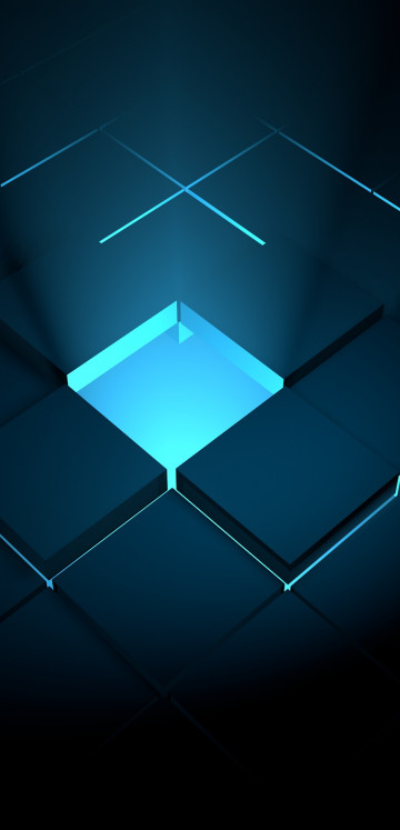 3D Light Blue Cubes