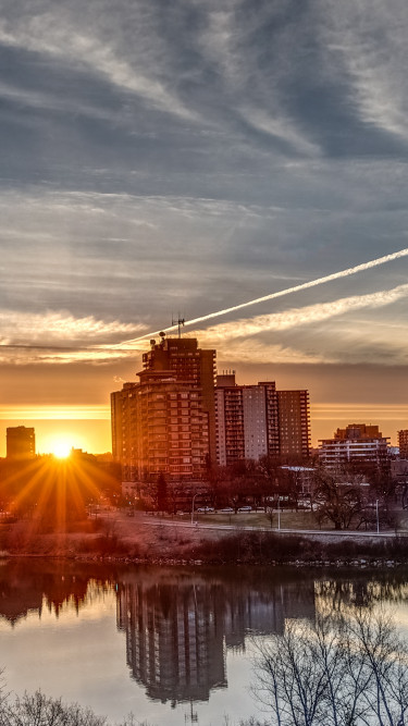 Zachód słońca w Saskatoon