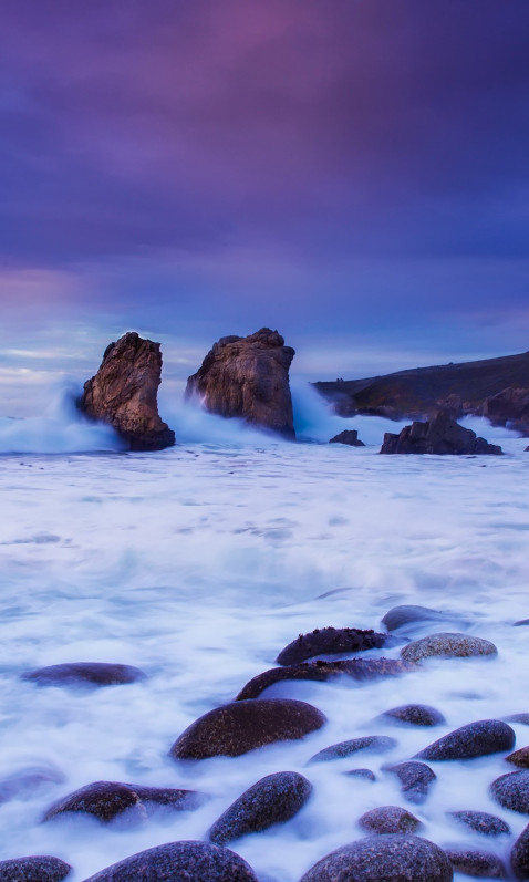 Kalifornia, ocean, skały i plaża