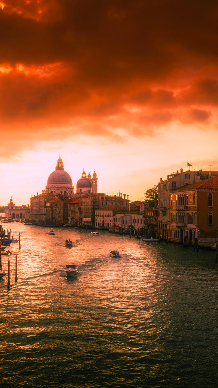 Wenecja, Miasto na północy Włoch, Zachód słońca