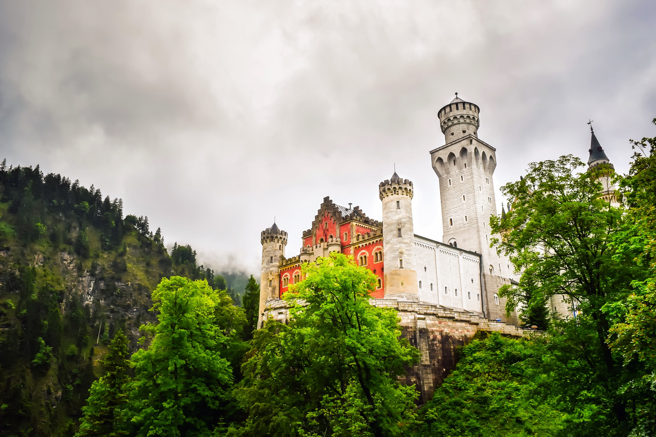 Zamek Schwangau położony w Niemczech