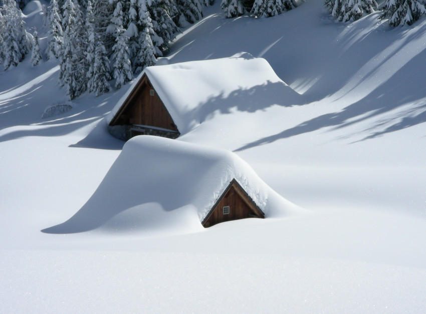 Tapeta Alm, Friuli, Opady, Śnieg