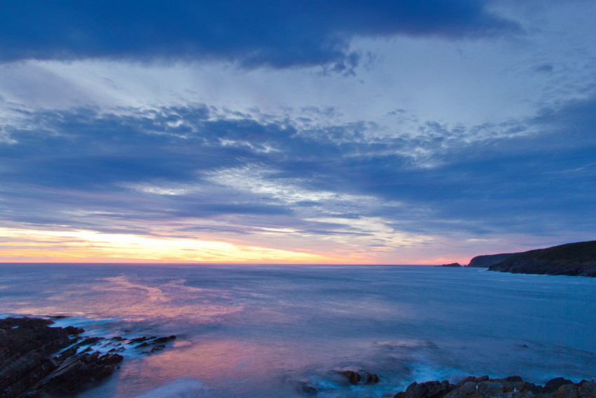 Tapeta Plaża, Ocean, Zachód słońca