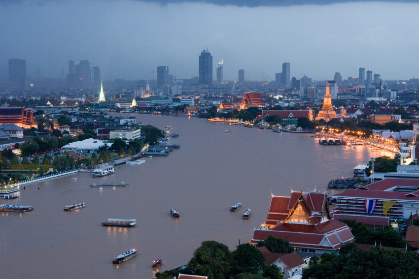 Tapeta Rzeka Chao Phraya w Bangkoku