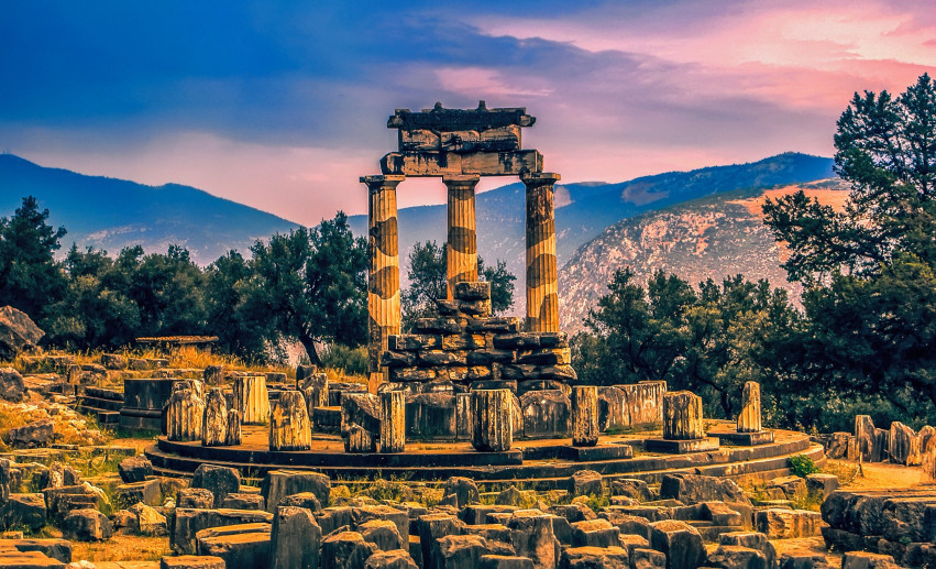 Tapeta Wyrocznia Delfy, Świątynia Grecka
