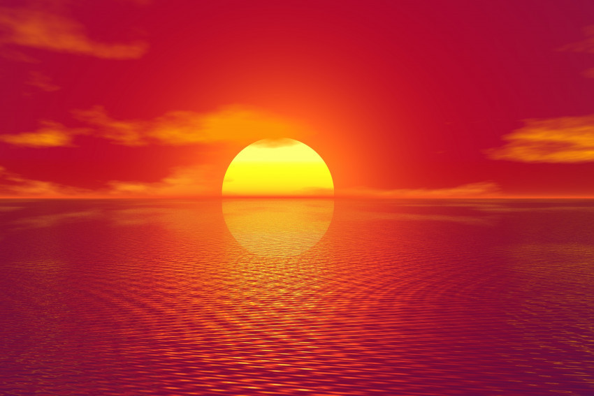 Tapeta Zachód słońca, Ocean
