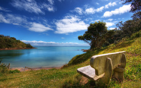 Tapeta A nice little lookout on Waiheke Island, New Zealand.jpg