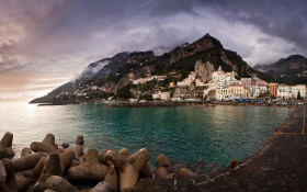 Tapeta Amalfi, Nadmorska, Morze