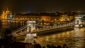 Tapeta Budapeszt, most i rzeka Dunaj