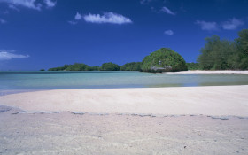 Tapeta Plaża i zielone wyspy