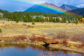 Tapeta Tęcza, Wody, Colorado, Góry